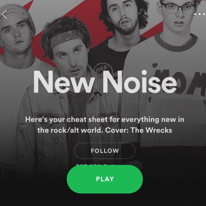i’m always shocked when 1 of my songs gets New Music Friday, but to see “Not OK!” on The New Alt + New Noise is emotional 😫💙💛 

these are the playlists i listen to, the bands i want to be on bills with, + it’s v surreal.  thank u 
<a href="/Spotify/">Spotify</a>