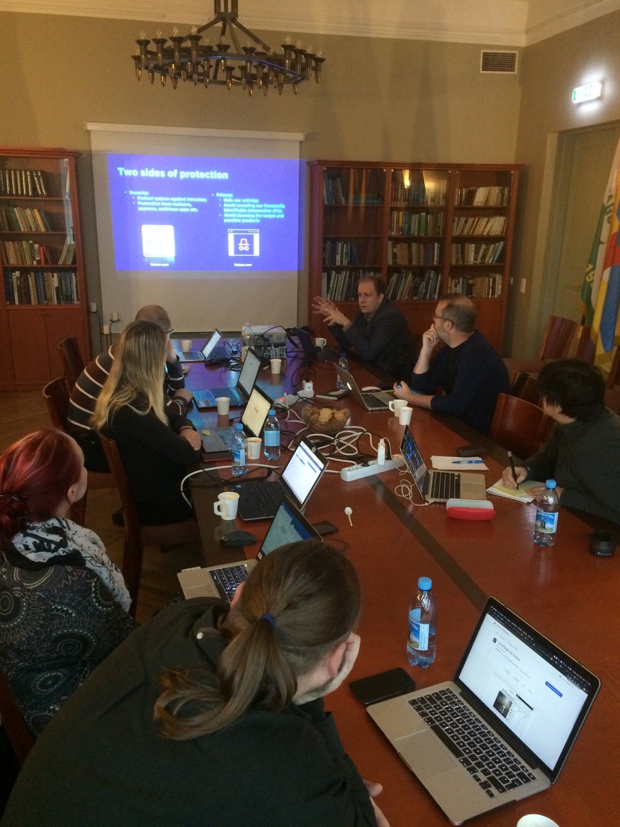 DFRLab's tweet photo. This week in #Estonia, @nikaaleksejeva and @r_osadchuk taught #DigitalSherlocks from @ICDS_Tallinn and @propastop how to spot bots and trolls on #socialmedia. Thanks to the #ZincNetwork for hosting us! https://t.co/w1v0G5KE7i