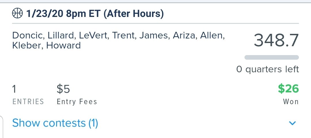 kilisismommy's tweet photo. @DFSHOGG @DFSHOGG1  Fanduel was cooking last night. As always, big thanks for getting us in there💙
#DfsMom #DFS #NBA 
#Fanduel #Main #AfterHours https://t.co/suv3yLQbgy