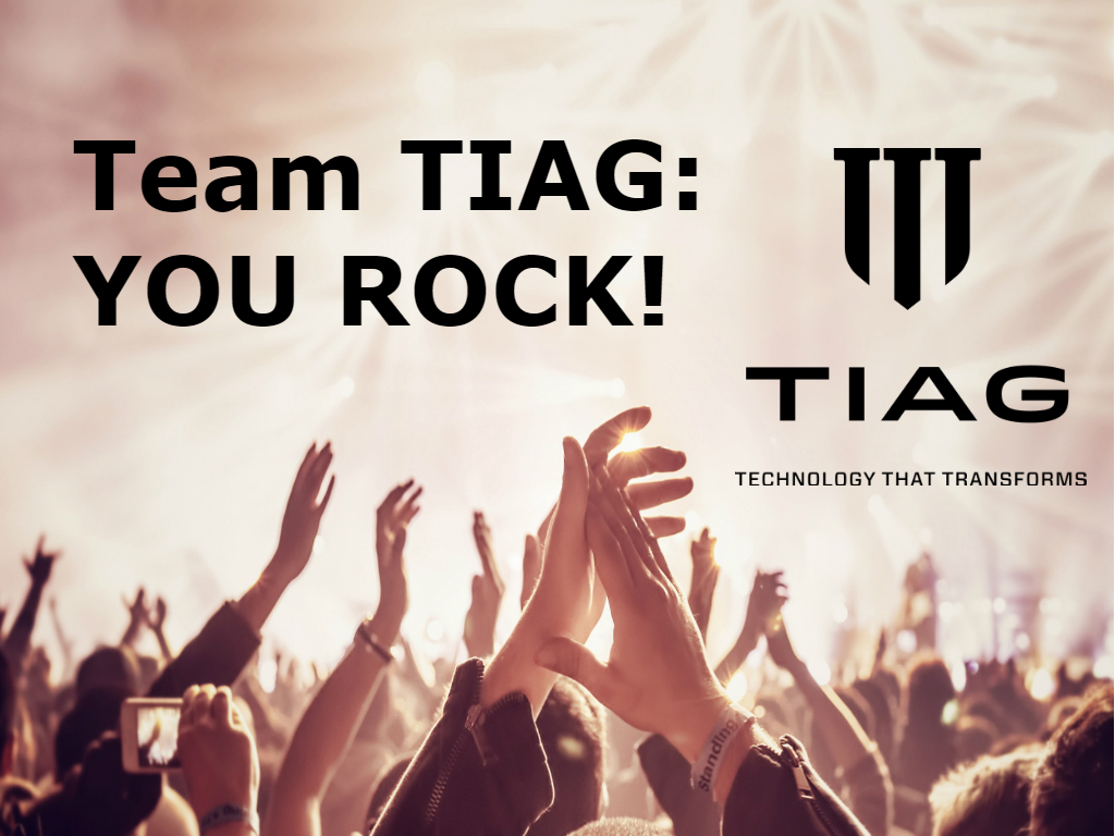 TIAGinc's tweet photo. #NationalComplimentDay shoutout for all TIAG employees: #YouROCK! 
https://t.co/gXLR4JpDDG #TechnologyThatTransforms 
 TIAG® is a certified #GreatPlaceToWork company @GPTW_US https://t.co/nn3XFBTrxS
