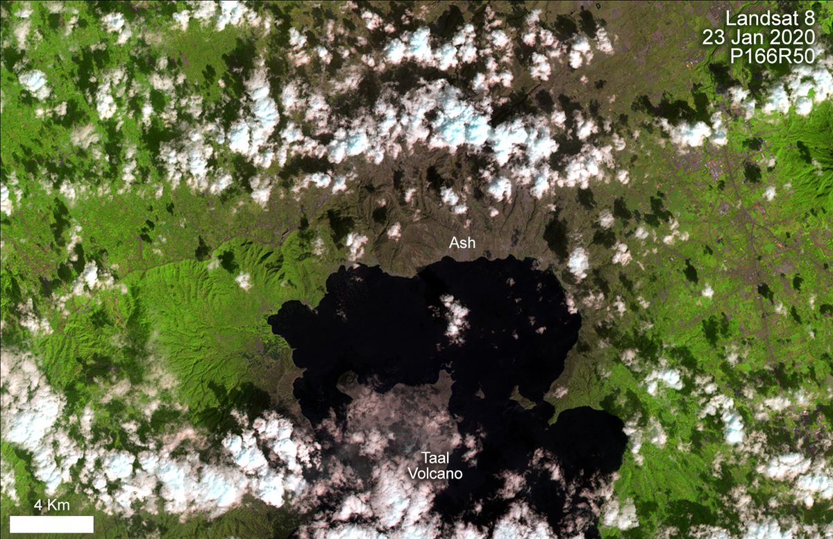 Landsat 8 image of the Taal Volcano and surrounding area