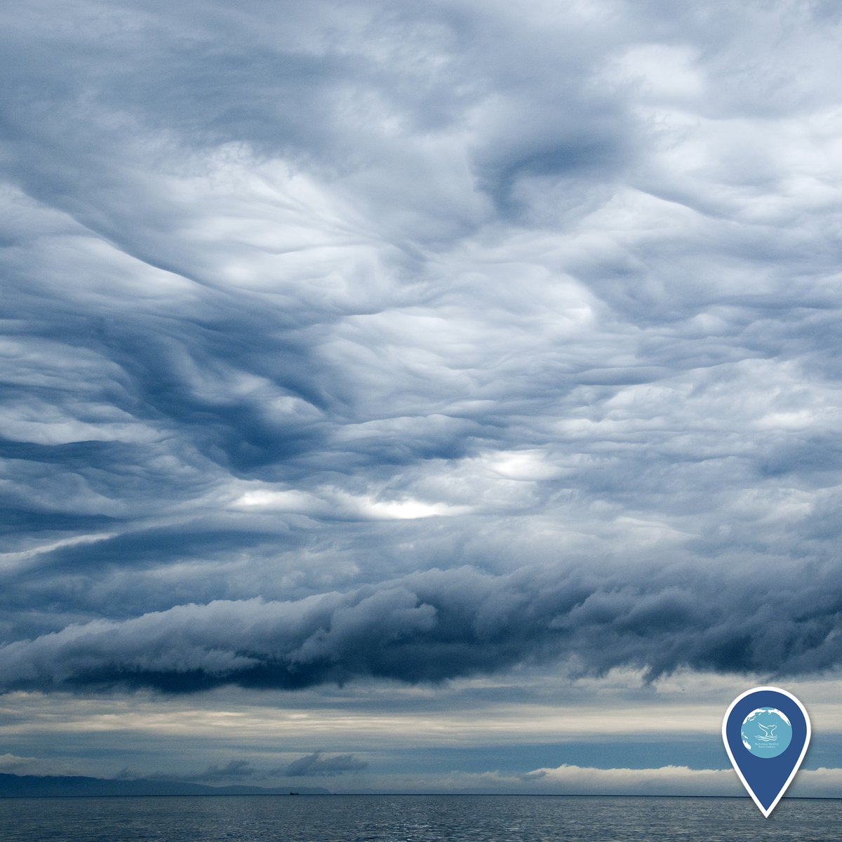 Moody clouds over the sea