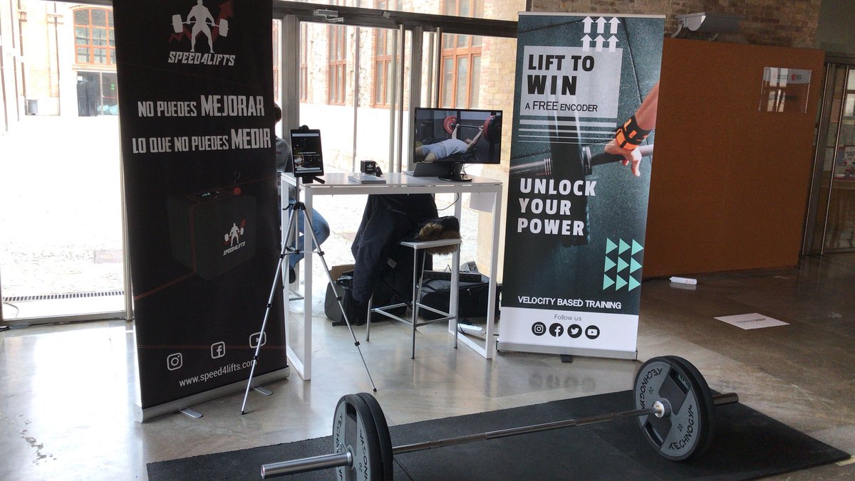 VitruveFit's tweet photo. We're here! #CongresoJAM Come say hi and participate to win a Speed4Lifts encoder #LiftToWin https://t.co/kz5qi3ox4d