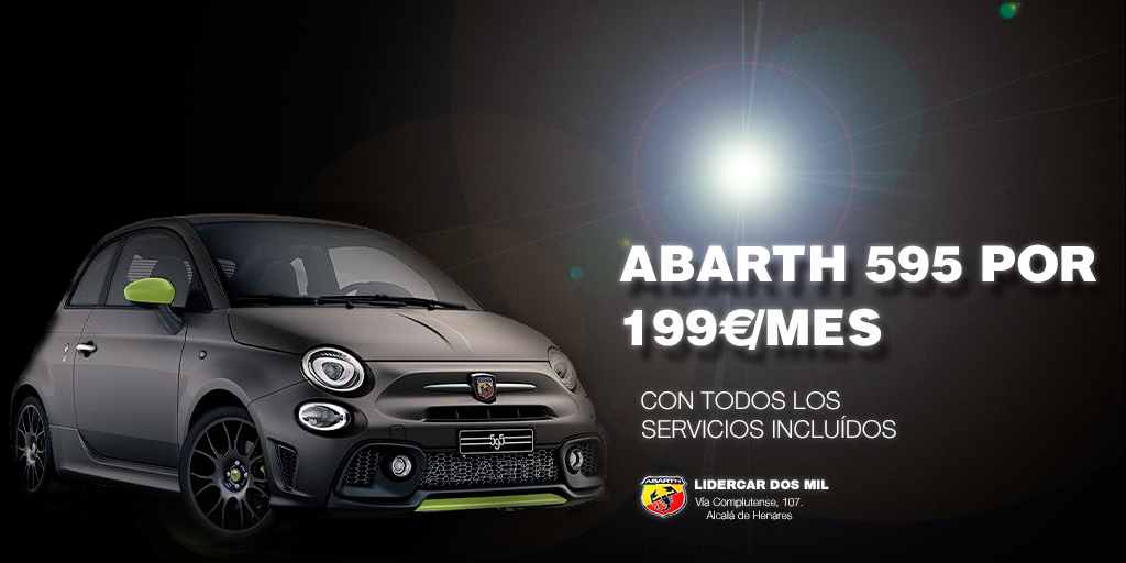 lidercardosmil's tweet photo. 🔋Con #Abarth juegas con ventaja:

👾2 años y 10.000 km/año
👾Cobertura a todo riesgo sin franquicia
👾Mantenimiento integral
👾Neumáticos Ilimitados
👾Asistencia 24h

🦂LIDERCAR DOS MIL https://t.co/WMZbSXjkOV
📍Tu Concesionario Oficial en #AlcaladeHenares https://t.co/5pF16FouVa