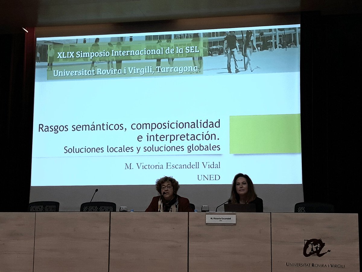 LabfonUB's tweet photo. Empieza la plenaria de M. Victoria Escandell Vidal "Rasgos semánticos, composicionalidad e interpretación. Soluciones locales y soluciones globales" en el marco del #SSEL2020. @infoSELing https://t.co/j5JfdFHC9c