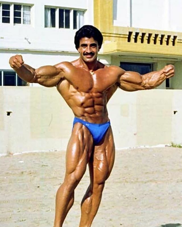 Samir Bannout Posing Photo Taken From Muscle Builder Bodybuilding Magazine  | eBay