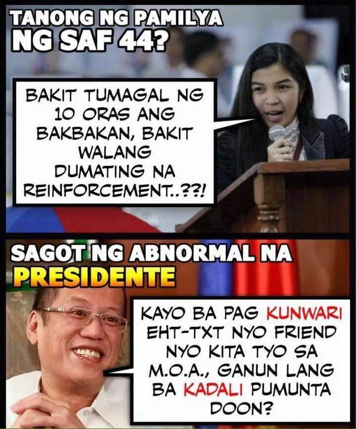 rgmmju's tweet photo. #NeverForget #SAF44 #MAMASAPANO
#JusticeToSAF44
Panagutin ang mga dapat panagutin! Aquino, Purisima, Napeรฑas! https://t.co/wLWUMtscZk