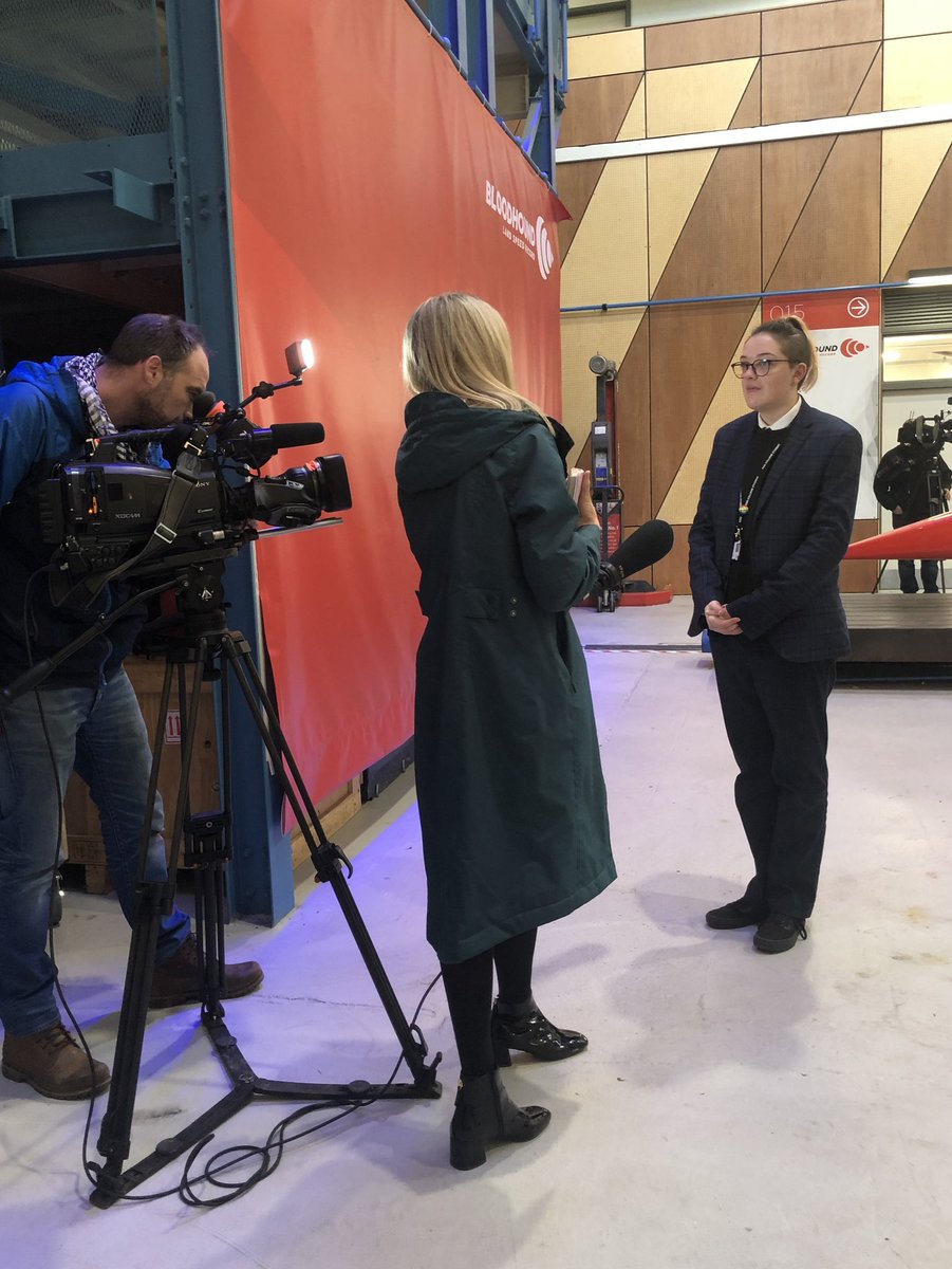 berkeleygutc's tweet photo. Great opportunity for our students to be interviewed about @Bloodhound_LSR for @itvwestcountry and @BBCBristol https://t.co/Q9d2fiIX43