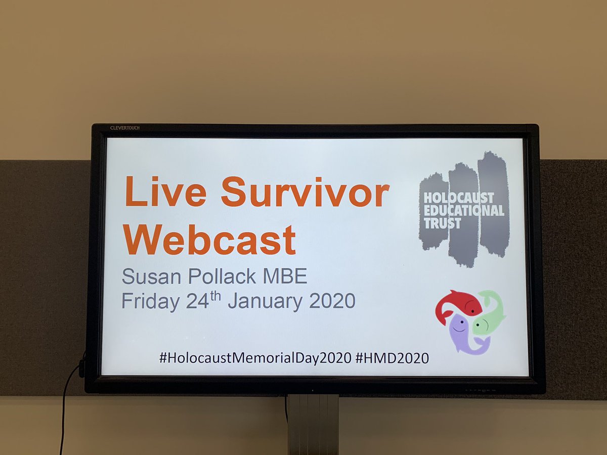 BBS_History's tweet photo. What a fantastic couple of hours we had this morning. Our Y10 historians were an absolute credit to @BurtonBorough and they showed fantastic maturity when preparing for and watching #SusanPollack in the @HolocaustUK Live Survivor Webcast. It was a privilege to be involved! https://t.co/O6CIhbLJ61