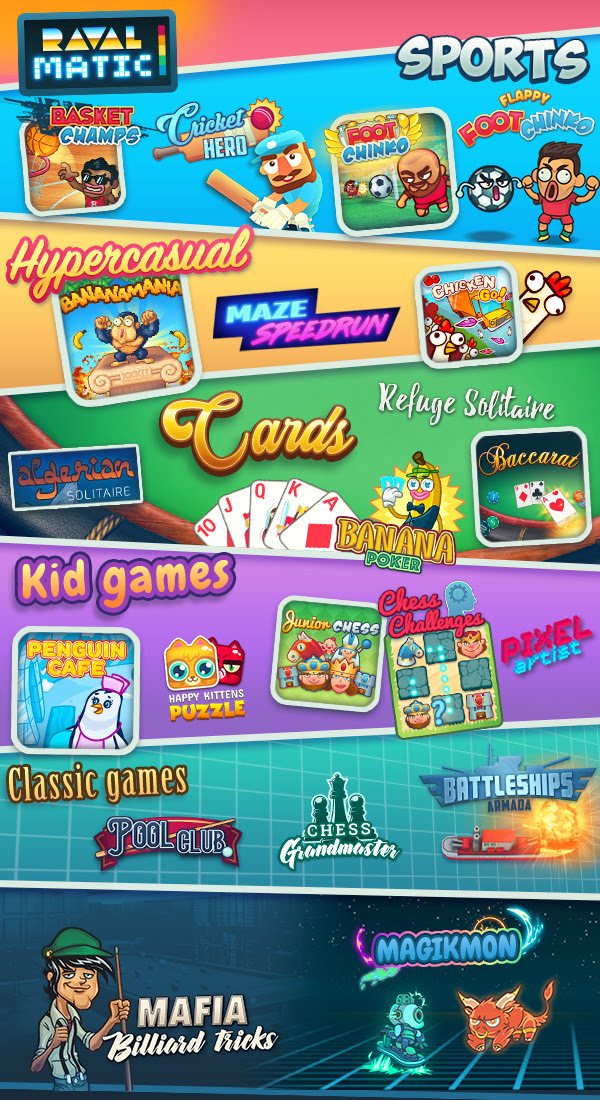 Have you seen alll the games by Ravalmatic? They are the ones that brought us popular sports games like Foot Chinko and Basket Champs.

Check the best of them below on GD:
gamedistribution.com/games?company=…