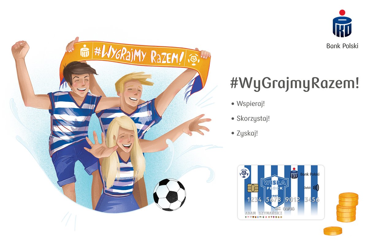 WislaPlockSA's tweet photo. #WyGrajmyRazem! Program partnerski PKO Banku Polskiego. Specjalna oferta dla kibiców Wisły Płock! ⚽⚽⚽➡ https://t.co/95ijgOoEZ4 https://t.co/s877qodIYG