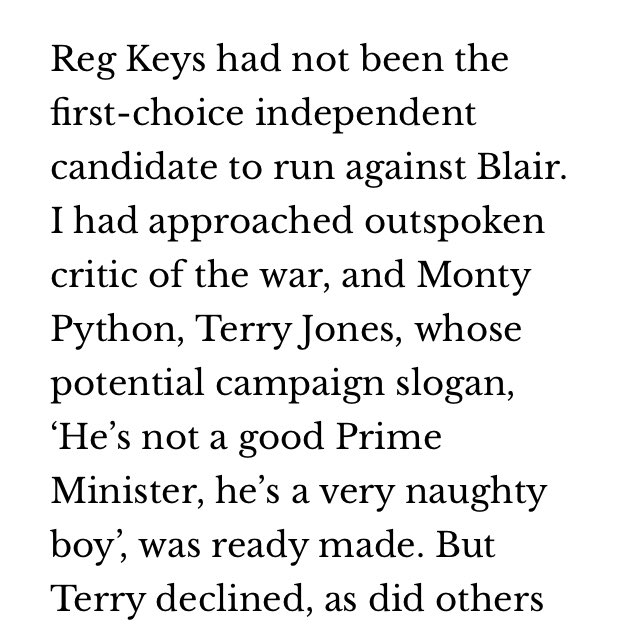 StefSimanowitz's tweet image. Terry spoke out against injustice &amp;amp; folly, using comedy to expose its absurdity.

A vociferous opponent of the Iraq War, he came v close to standing against Tony Blair in the 2005 general election to hold him to account.

His slogan: “He’s not a good PM, he’s a very naughty boy.”