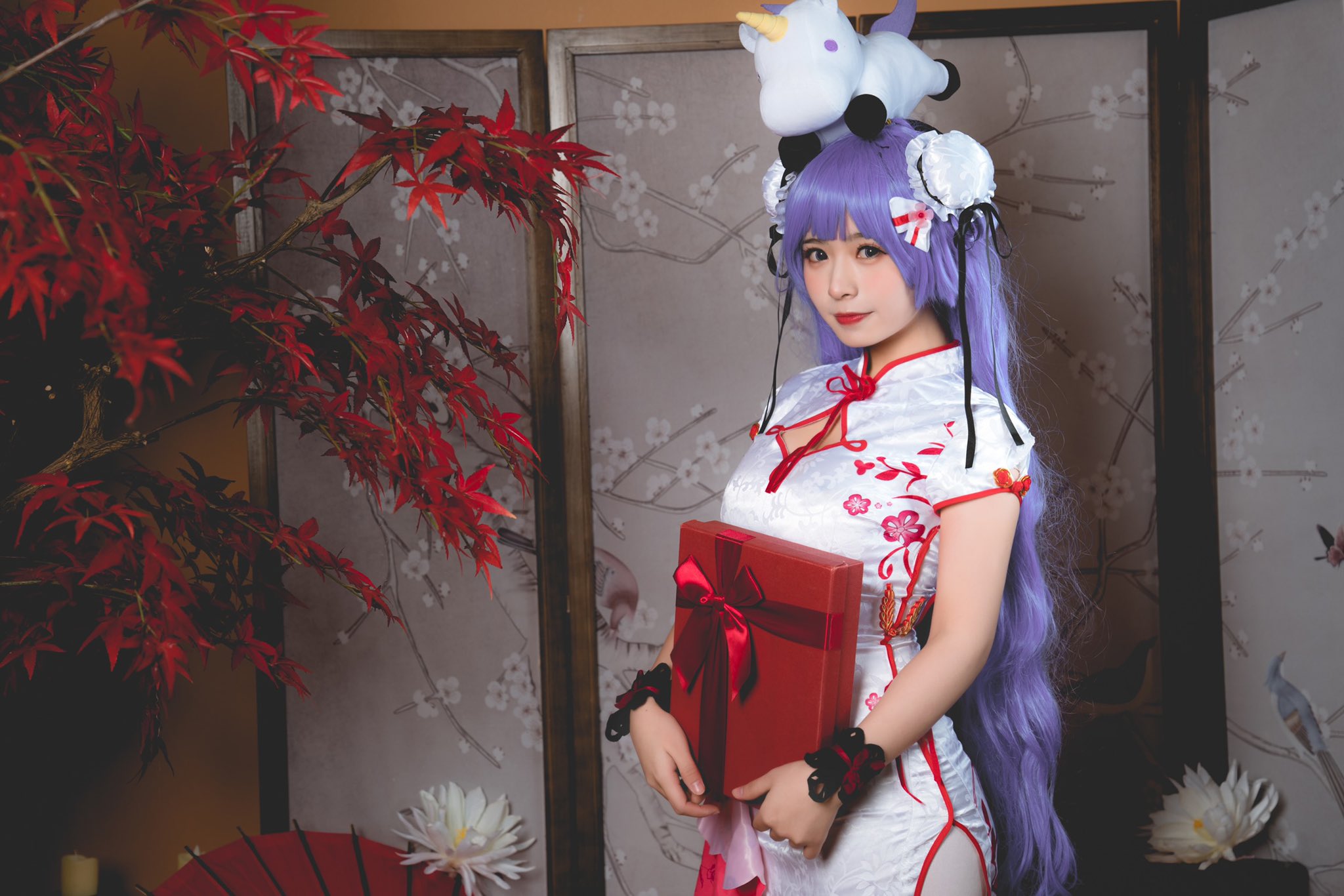 画像,今天是中国的新年！祝大家新年快乐，新的一年平安健康！！！❤️#cosplay #碧蓝航线 #コスプレ #cos #AzurLane #アズールレーン https…