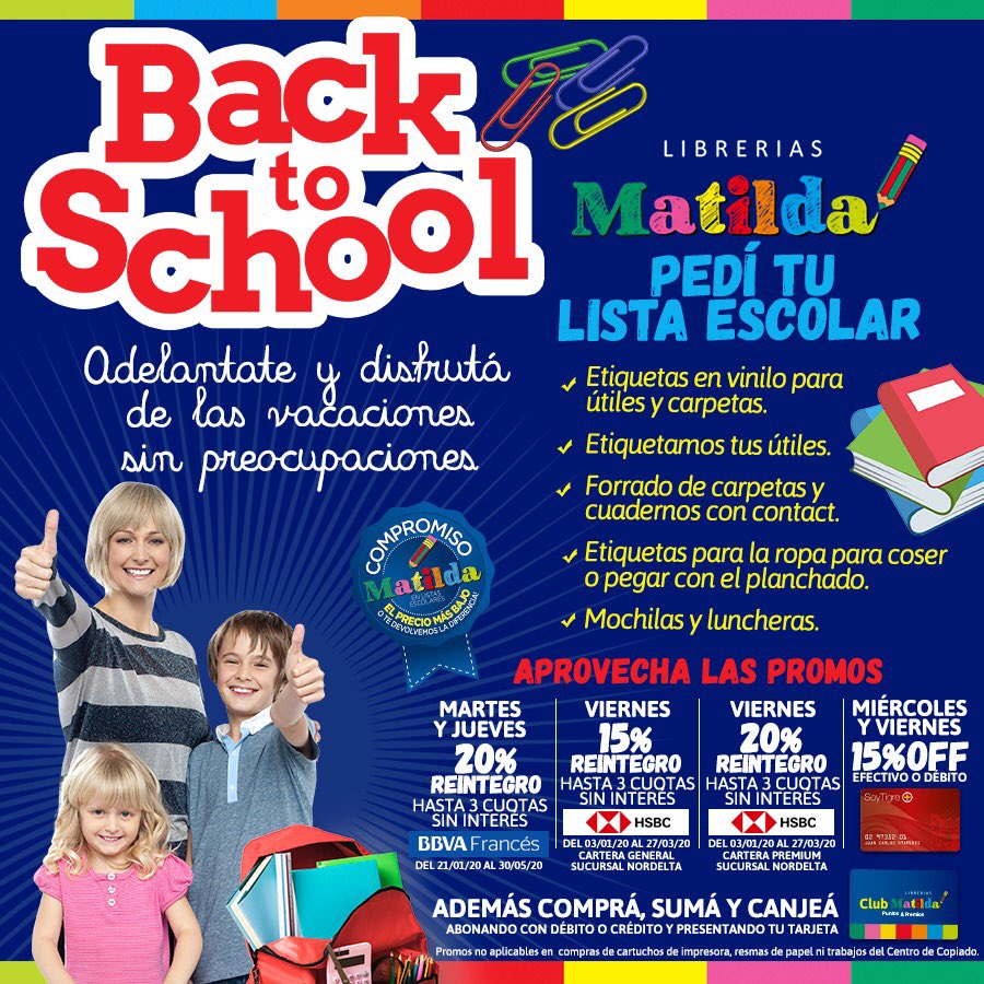 BACK TO SCHOOL 📚 <a href="/LibMatilda/">Librerías Matilda</a>