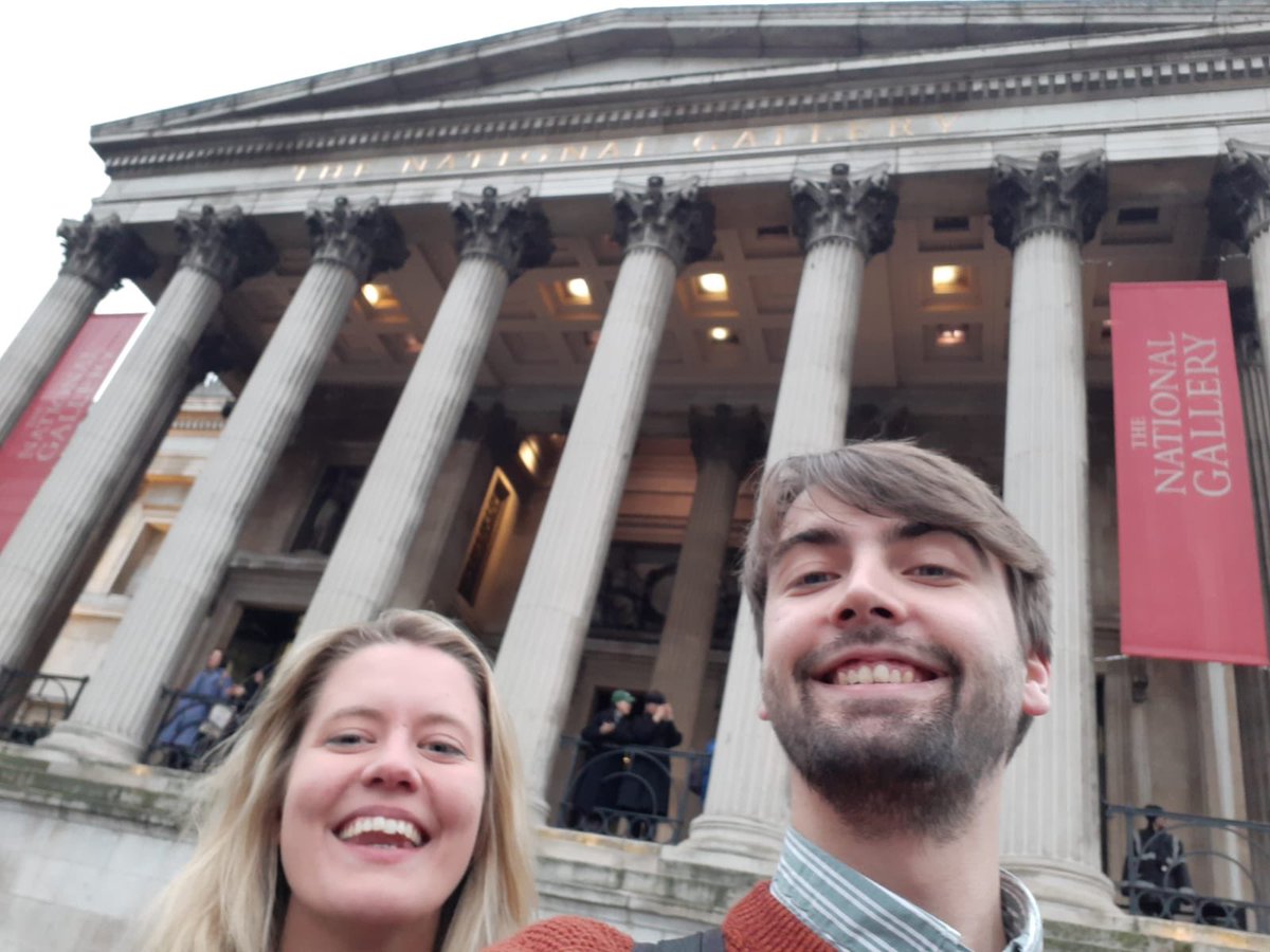 SantosLaB8's tweet image. These are the smiles of two proud second year PhD students @TheCrick as they go to the National Gallery in London to speak about their research. Very happy our own QCB lab @OliverCKInge is passionate about #scienceengagement #sciencecomms
