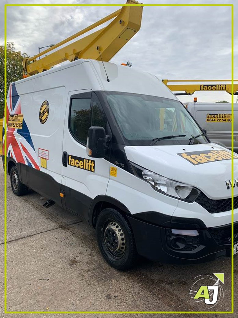 Ascendant 12.5m Van Mony is perfect for projects where standard cherry pickers are not suitable such as outdoor applications like telephone line work, sign installations, exterior painting, window cleaning, roof repairs and street-light maintenance