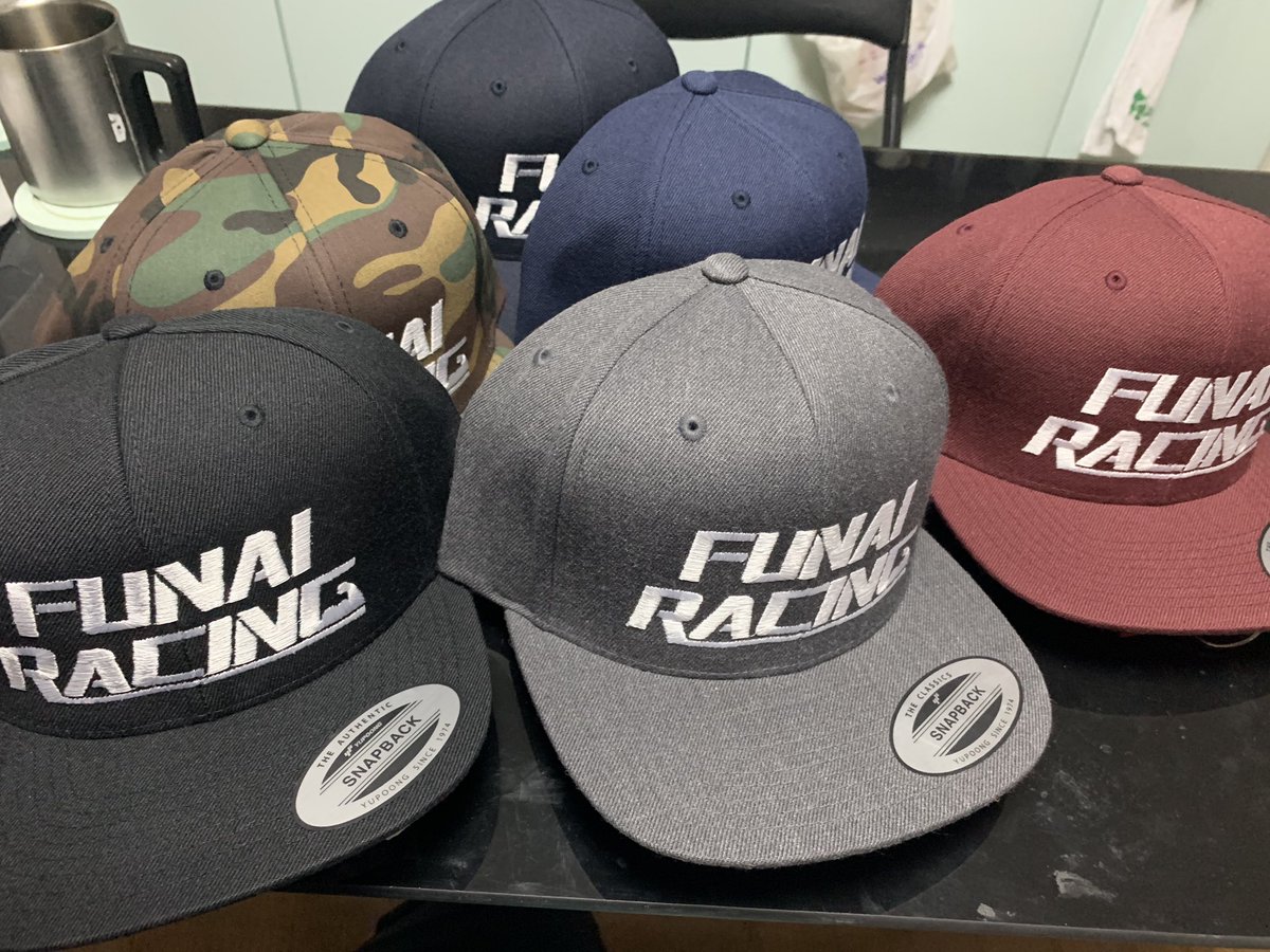 Funai Racing 問い合わせが多くなってきたので 第二回のfunaiキャップの発注を検討しています 金額は数によりますが2500 3000円くらいになりそうです 希望者10名超えたら実施します 買いたい方はリプライお願いします 〆切は29 水 の23 59です