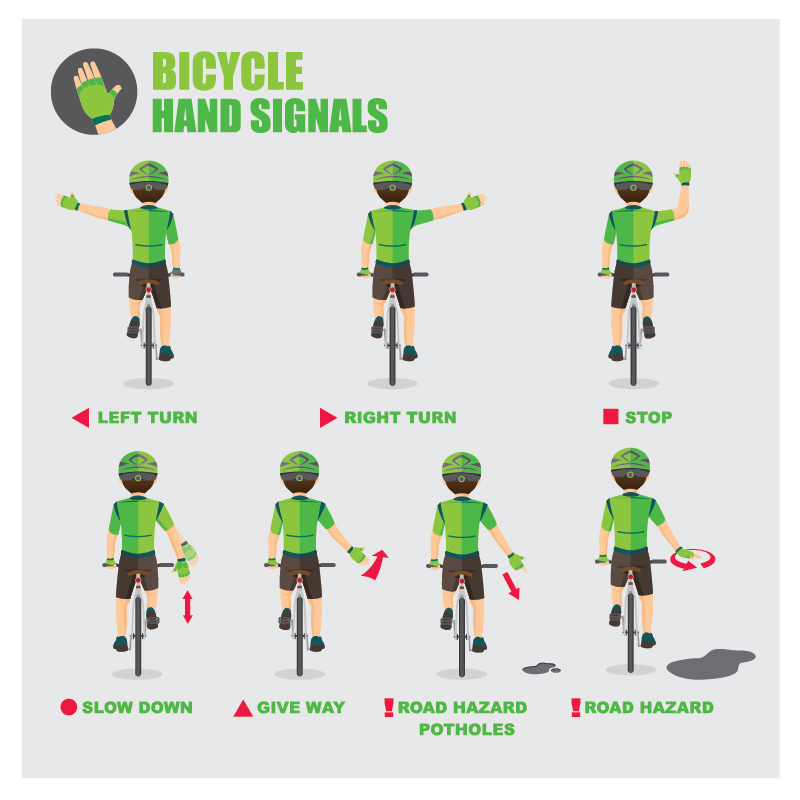 PSA: Everyone please remember to use hand signals when riding a bicycle on the roadway. This helps to alert vehicular traffic of your movements to help ensure your safety! WN