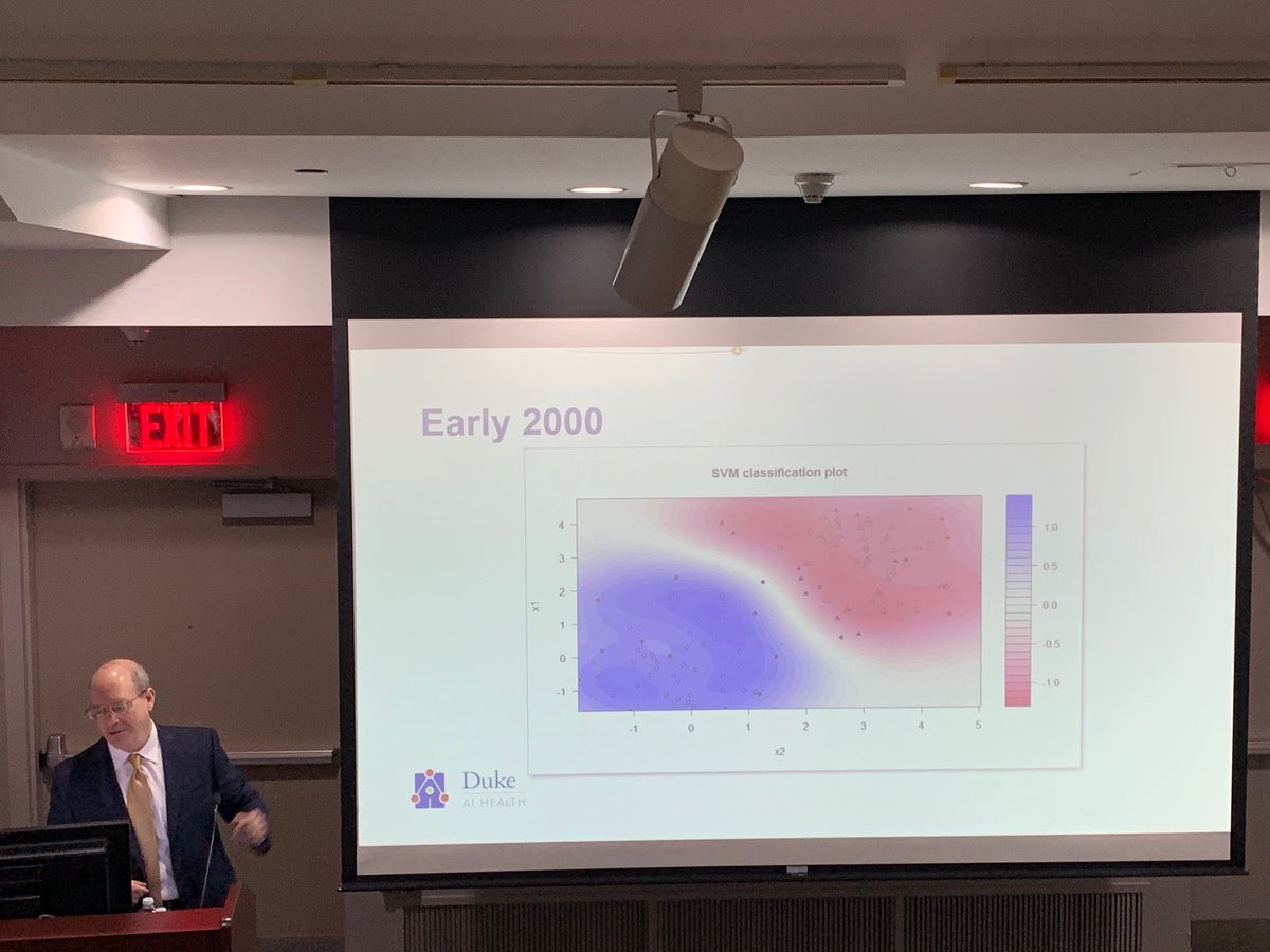Duke VP for Research Larry Carin, PhD, provides a historical overview of data science, from early "bookkeeping" to simple classification and beyond at Duke Medicine Grand Rounds.