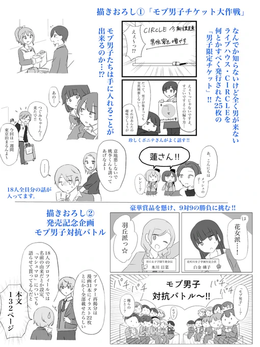 #BDP9th 【C-16】新刊のお知らせです!
⚠️オリジナルの男子キャラが出てます。
たえ、りみ、沙綾、有咲、蘭、モカ、ひまり、つぐみ、彩、日菜、麻弥、イヴ、友希那、リサ、燐子、薫、はぐみ、美咲のモブ男子18人が登場します。推しがあの世界でどんな奴に推されてるのか気になる方はぜひ…!! 