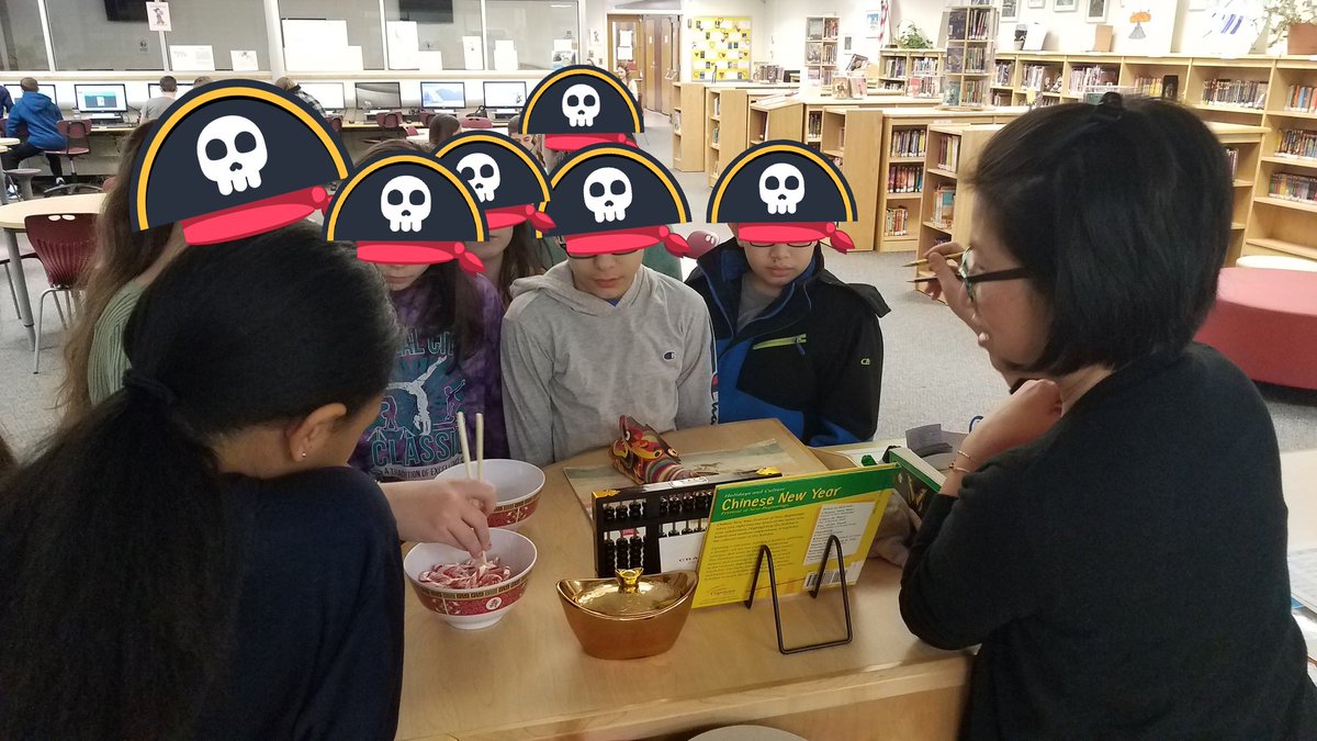 MrsGenig's tweet photo. Reader's Workshop taking the Chinese New Year Challenge with Mrs. Wong #rscdpirates https://t.co/3eFtd1v1vA