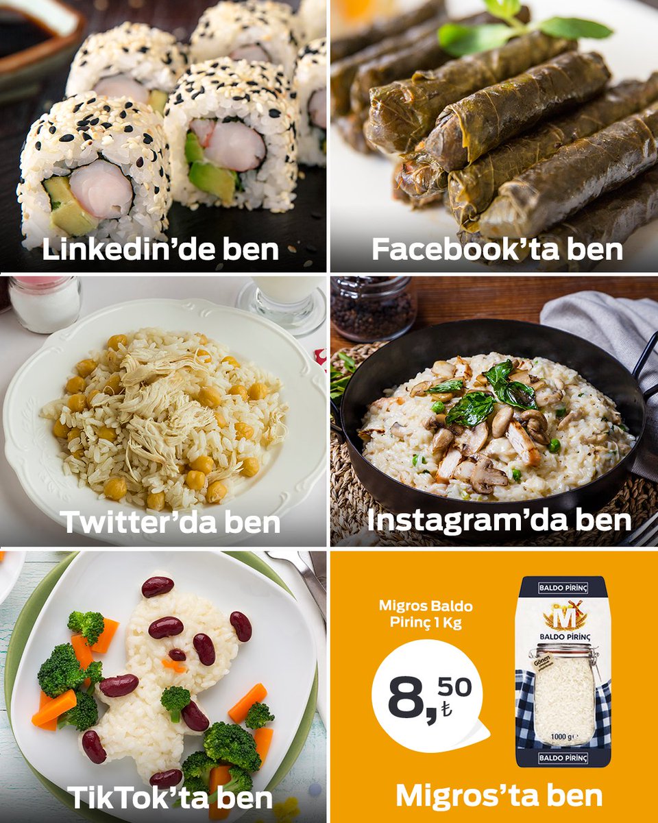 Migros baldo pirinç ortama göre şekil değiştirebilir. 😊