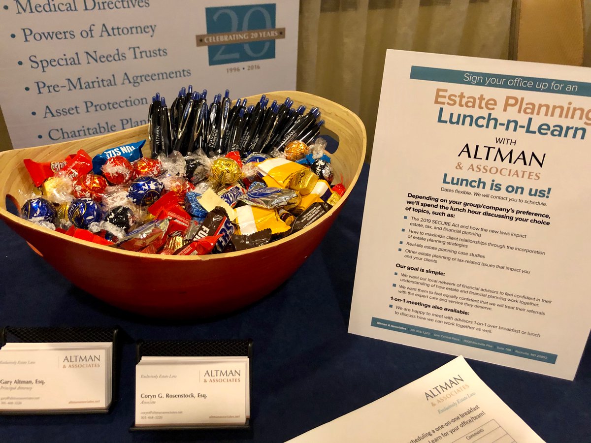 garyaltman's tweet image. If you’re attending the @FPANationalCap Winter Symposium today, stop by to say hi to Gary and Coryn. The Altman candy bowl is filled to the brim and we have a new article on the #SECUREAct you’ll want to grab before you leave!