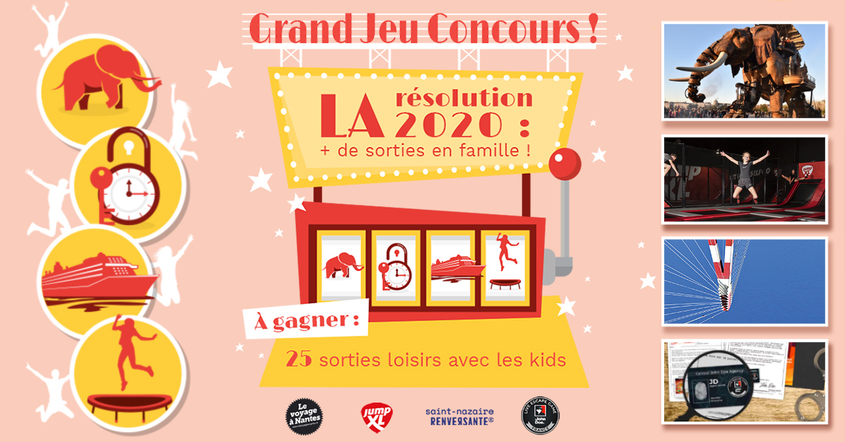 RDVLudique's tweet photo. Vous êtes plutôt balade à dos d' #elephant , visite de sites touristiques, séance de #jumping ou #escapegame ?
🎁 25 sorties sont à gagner à #Nantes et #SaintNazaire !

Tentez votre chance en participant au #JEUCONCOURS en 
cliquant ici👉 https://t.co/s4FKV8qH4P
#Jeu #Concours https://t.co/Oudf75jMA3