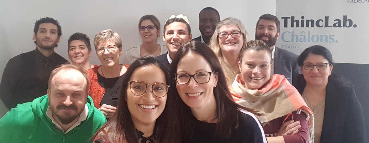 Moment convivial partagé entre locataires du ThincLab Châlons TLC !