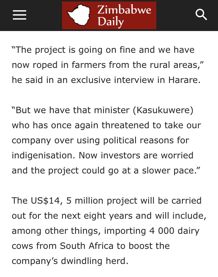 RangaMberi's tweet image. Zvipiko. The time you and Bla Joe Made invaded the Nestlé factory like the A Team and ordered them to take Dr Amai’s milk, forcing the company to shut down and delay expansion, makanga musati mambohwa zvama property rights?
Kwahi “What&apos;s so special about Nestle?”
Svodai.