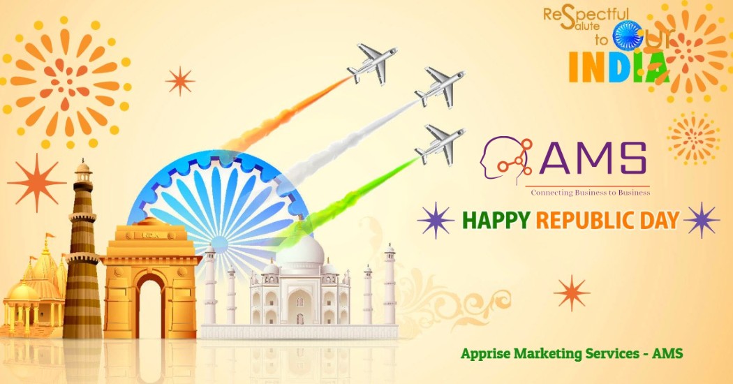 AMS_B2B's tweet photo. Justice, Liberty, Equality, and Fraternity. May our dream of a new tomorrow come true for us.
Happy 71st Republic Day - 2020.
#RepublicDay #RepublicDay2020 #amsb2b https://t.co/FXAddN5jS6