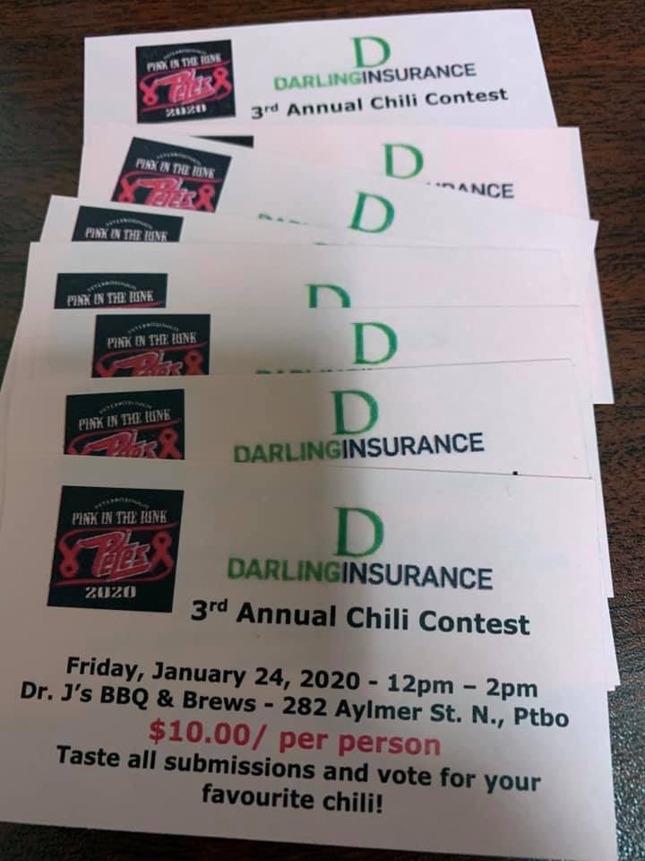 PetesFightCanc's tweet photo. And the winner is??? Find out @DRJSBBQnBREWS today noon-2pm. Have lunch and support a great cause. It's the @DarlingIns 3rd Annual #ChilliContest in support of #PinkintheRink.
@ExtraPtbo @Oldies967fm @HSpeterborough , @DRJSBBQnBREWS @LLFLawyers @petedalliday @TeamvanRahan https://t.co/ChZsUWOwXF