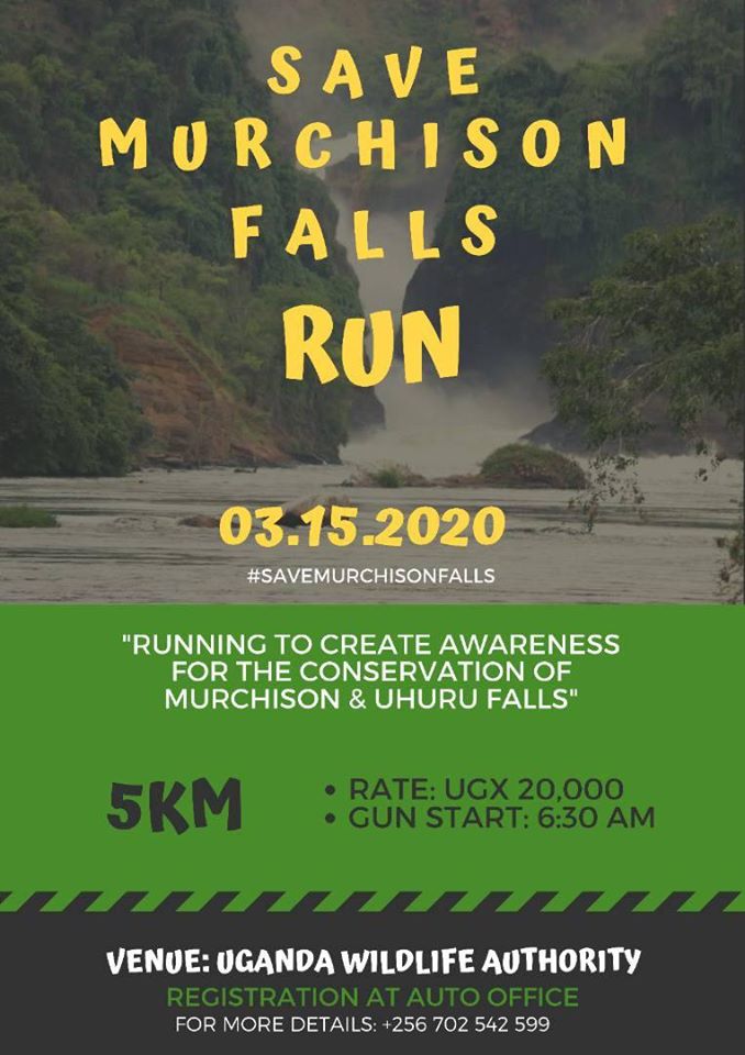 If numbers can #saveMurchisonFalls, then lets turn up in huge numbers to participate in the awareness marathon to save the arguably world's most powerful waterfall and the strongest point on the #Nileriver; #MurchisonFalls