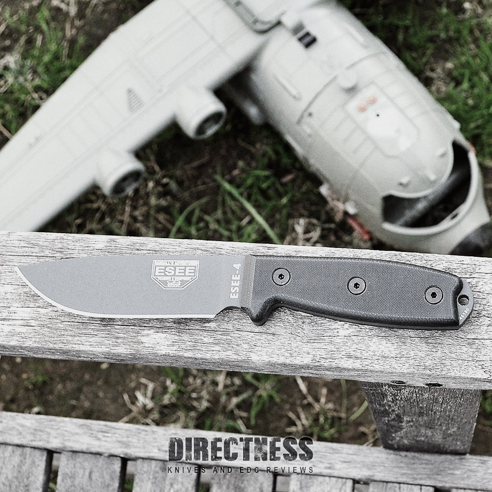ESEE 4 in all black. Such a versatile knife. #campinggear #esee #esee4 #fixedbladefriday #outdoorgear #eseeknives #directness
