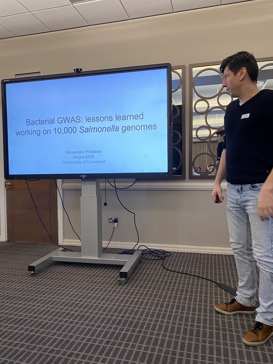 chengcweng's tweet photo. Thanks Alexander Predeus from @LivUni @livuniIIB sharing his work on 10,000 Salmonella genome. #GWAS #bioinformatic #NorthernBUG @jay_salsa https://t.co/LCG00e40pb