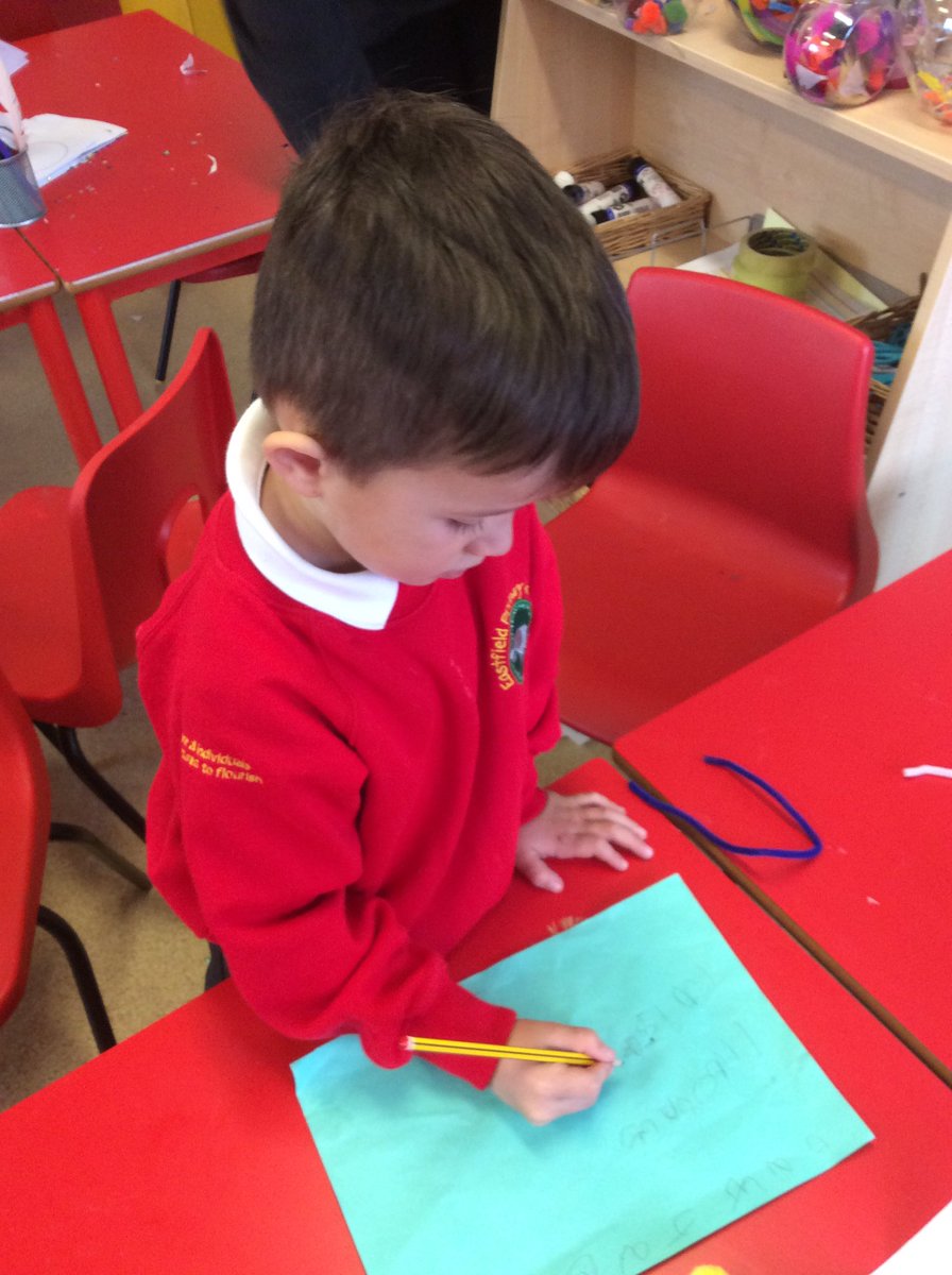 EPA_TabbiesFS2's tweet photo. The boys in Reception class have got the writing bug! @EastfieldPri #epa_writing #fingerspaces! https://t.co/FOjHd7k9uj