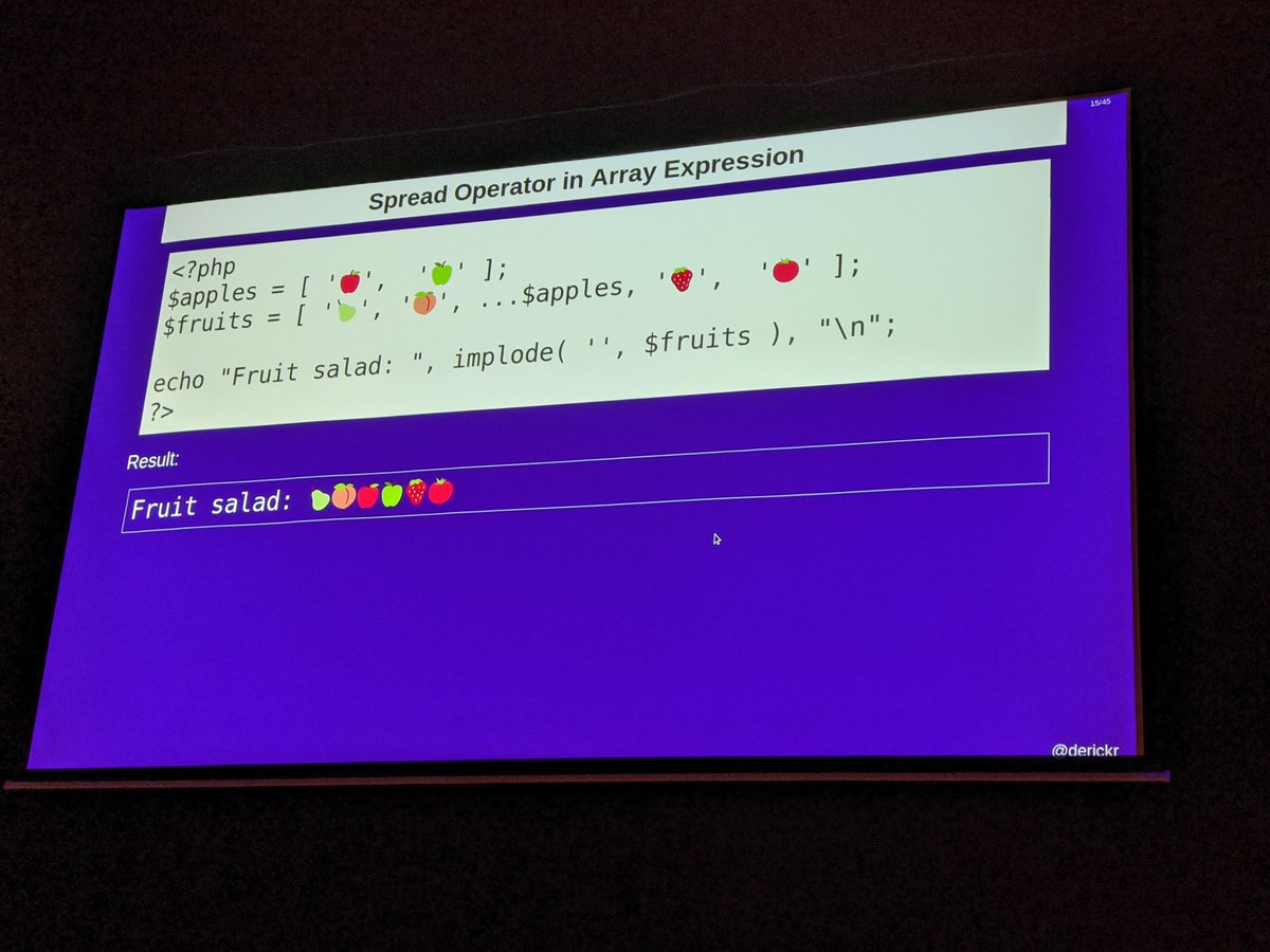 Brammm's tweet image. &quot;Knowledge is knowing that a tomato is a fruit; wisdom is not putting it in a fruit salad.&quot; @derickr #phpbnl20