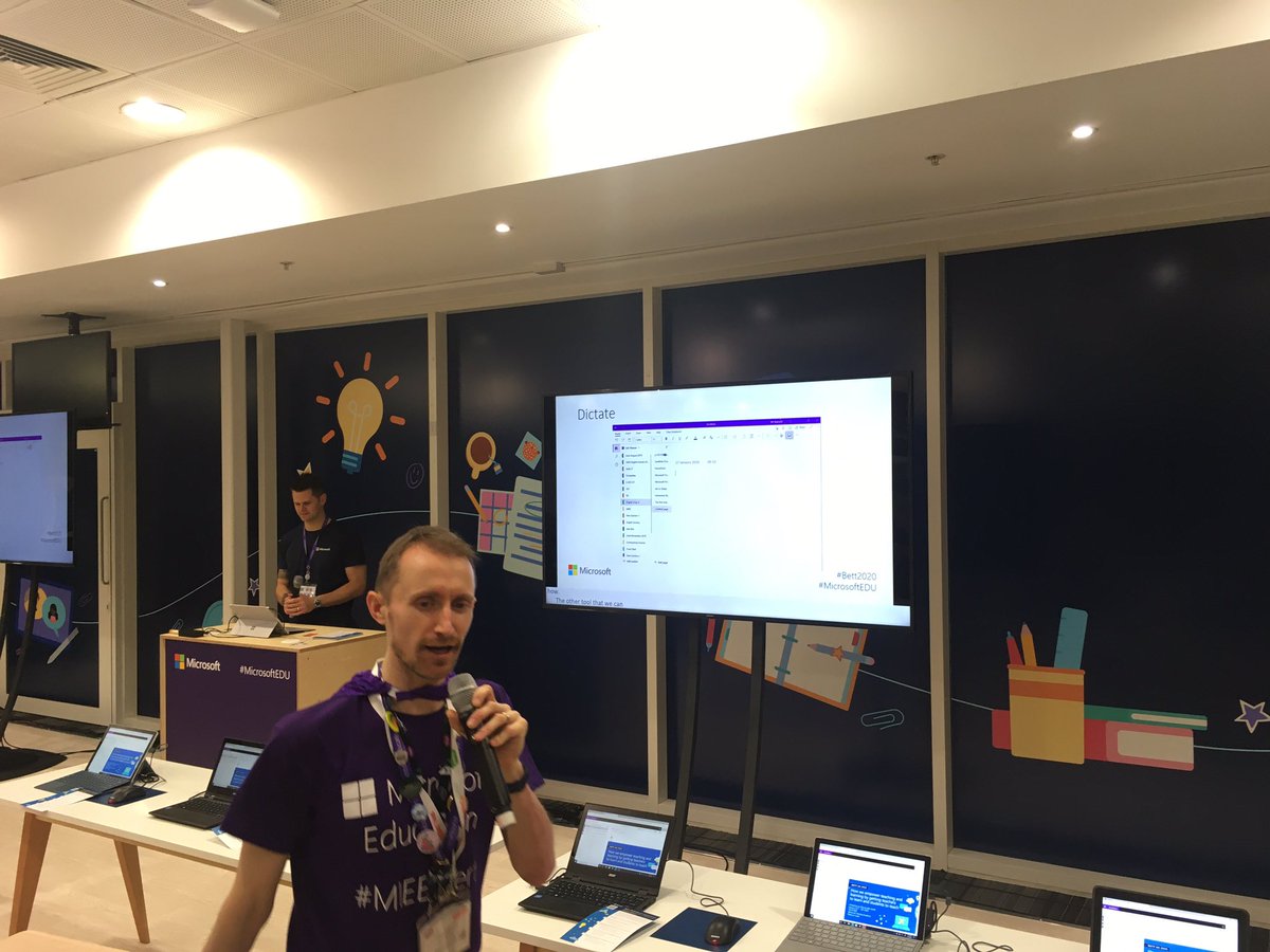 EoinStakelumedu's tweet photo. Two brilliant PD sessions from @MicrosoftEDU on inclusive tools for OneNote and assessment using Team assignments. @cgerrard02 #Bett2020 #Microsoft365 #ImmersiveReader #Mathstools #edcatie https://t.co/4EpYGJ6fzZ