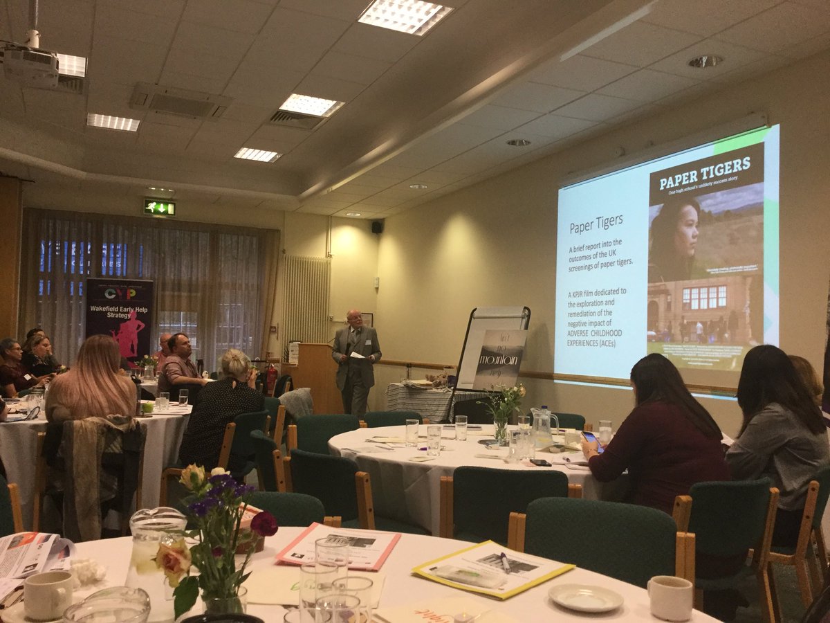 HelenOakwater's tweet photo. “No child should be a prison of their own biography”

Maurice Coles sharing story of how a school is turned round by awareness of #ACE and implementing strategies for success. 

#acesconference #spACES #traumainformed #Wakefield https://t.co/TihpfR9OhU