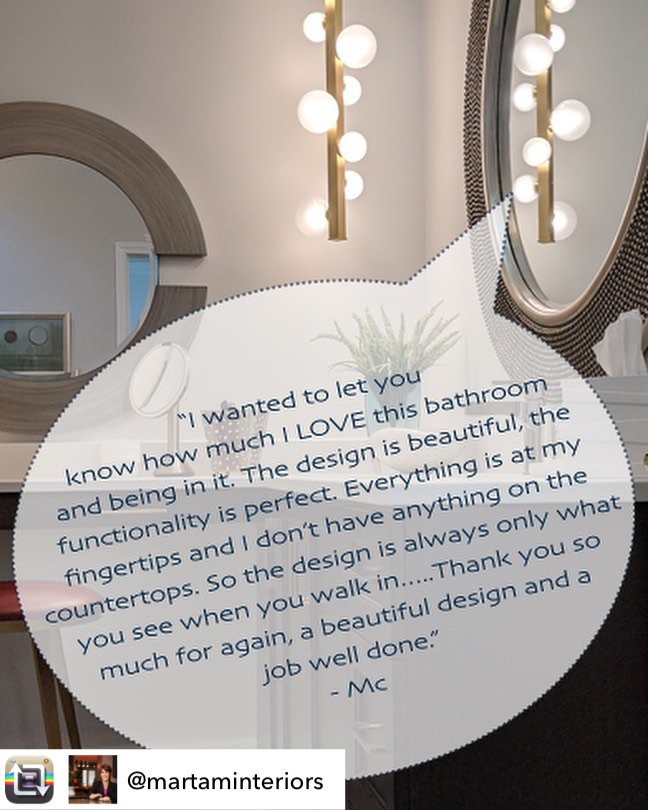 _HowardElliott's tweet photo. #FridayFriends - @MartaMinteriors 

We were so happy to see this post by @martaminteriors of a glowing review of a bathroom created for a client (using Howard Elliott Mirrors!). What's great about the review is not only how great the space looks, but how easy it is to LIVE in it! https://t.co/WBBBh2s0cv