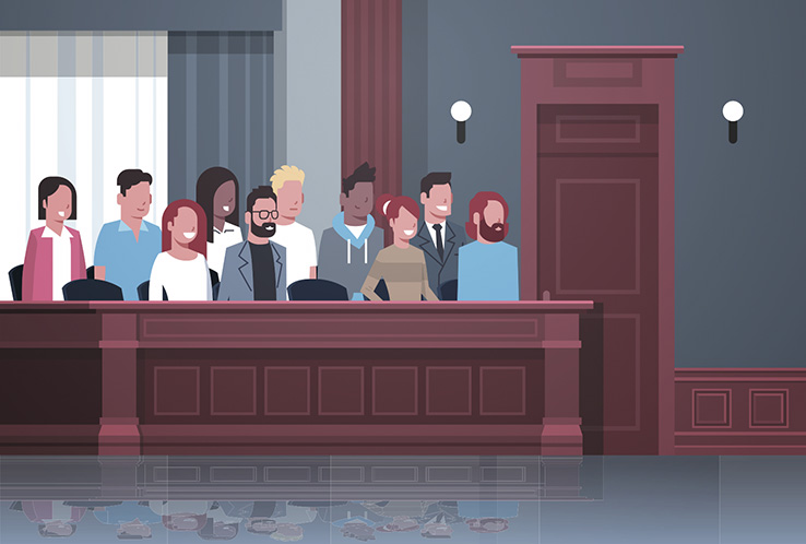 Illustration of a jury.