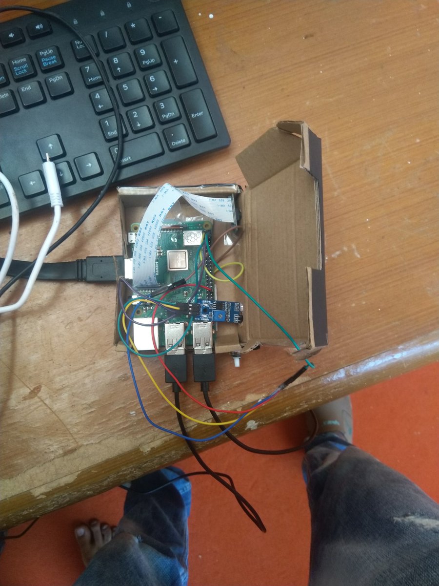 Chaitanya_024's tweet photo. Successfully finished.... Camouflage security camera using @Raspberry_Pi #SIH   #MyFirstRaspberryPi https://t.co/7lFDLgGU93