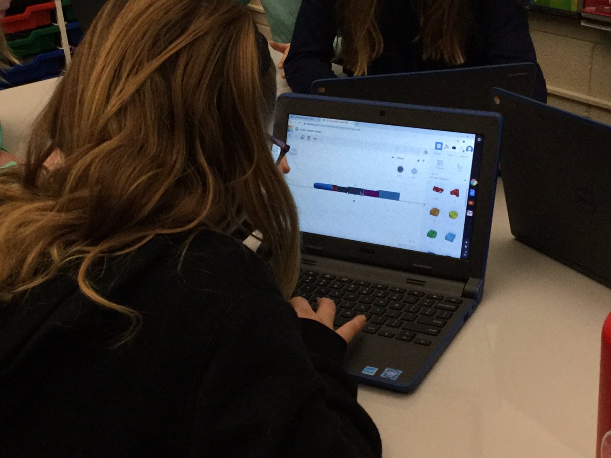 amy_brewis's tweet photo. 5th grade S’s designing name keychains to be 3D printed!! @KAVprincipal #teamneary @NSboroTech https://t.co/5PjXTjFouG