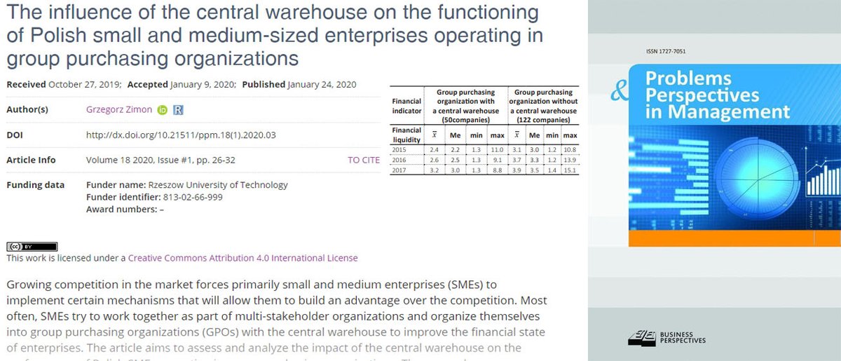 KMaschenko's tweet photo. 🔓🔗 https://t.co/Ggq07lcKVB
📰 The influence of the central warehouse on the functioning of Polish small and medium-sized enterprises operating in group purchasing organizations
👤 Grzegorz Zimon
#financialliquidity #GPOs #inventory #SMEs https://t.co/Br2l3lWiCu
