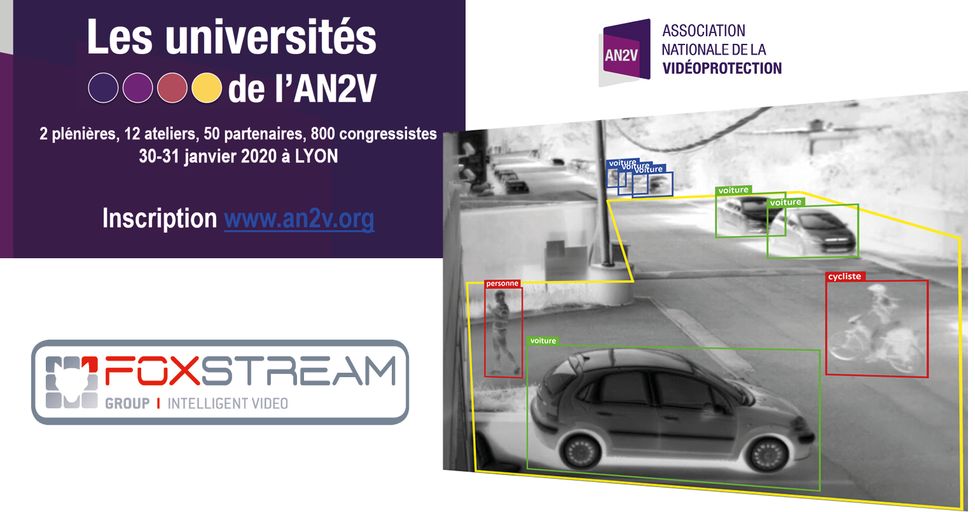Foxstream_group's tweet photo. Les #Universités @AN2V sont de retour ! Retrouvez #Foxstream les 30 et 31 janvier dans l'espace partenaires et sur l'atelier 10 : "L’analyse vidéo et l’intelligence artificielle dans la vidéo ? Quelles réalités, Quelles limites, Quelles perspectives ?" https://t.co/FOV8aRFOWp https://t.co/MkV5oeZW7b