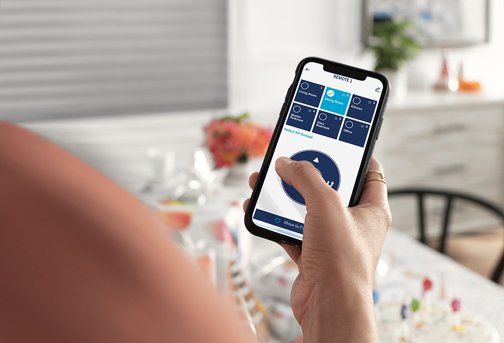 One click, that's it. Adjust your sheer shadings from your mobile phone with the LEVOLOR app. bit.ly/2ySUOFR