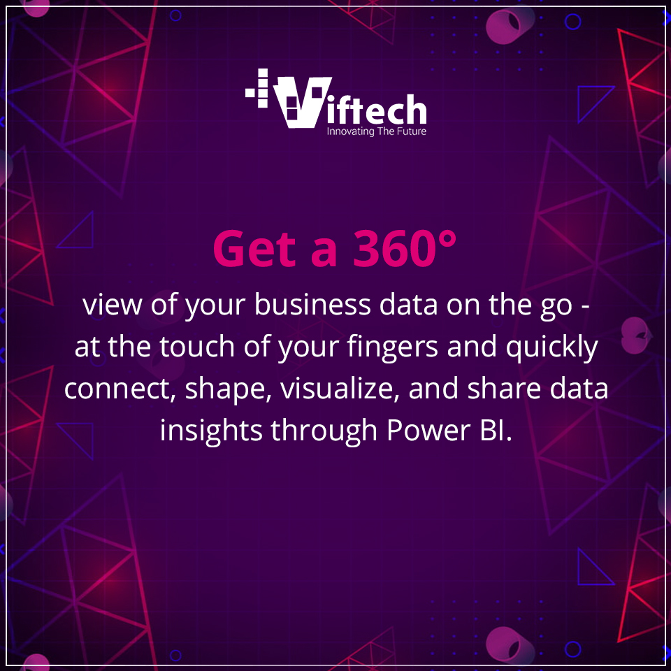 Transform the way you access and analyze data, bringing order to information that was once chaotic. Working together with you, Viftech will empower your team to make better business decisions.
#viftech #innovation #powerbi #analytics #business