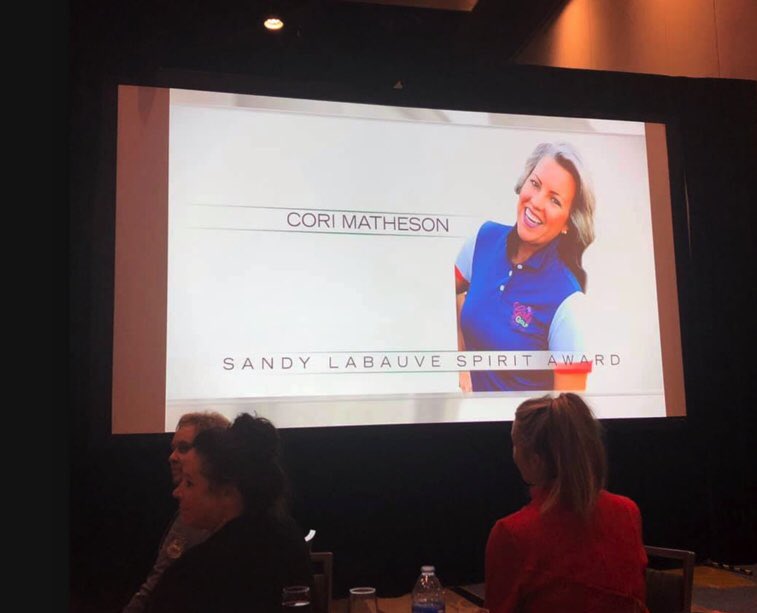 TheLaBauves's tweet image. Congrats @corigolf on your selection as the Sandy LaBauve Spirit Award recipient!