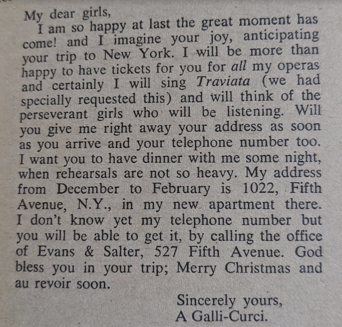 Ida and Louise FANGIRLED OUT on opera. Went to ever performance they could. They boldly wrote to Amelita Galli-Curci and told her they planned to save for 2yrs so they could come see her in New York.To their amazement she wrote back: Do it. I'll make sure you get tickets myself