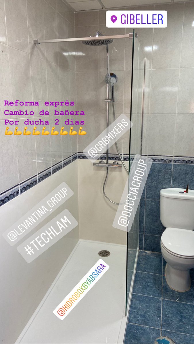Juanjozitro's tweet photo. Reforma exprés , cambio de bañera por ducha ( 2 días ) 
@GrupoLevantina @mamparasdoccia @grbmixers #hidrobox 
@GibellerGrupo #mazarron #murcia https://t.co/SJ6OzGgpCx